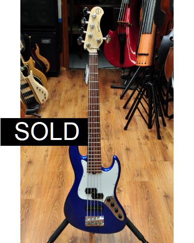 Sadowsky Metroline Express 21 fret Hybrid PJ-5 Morado Ocean Blue Metallic